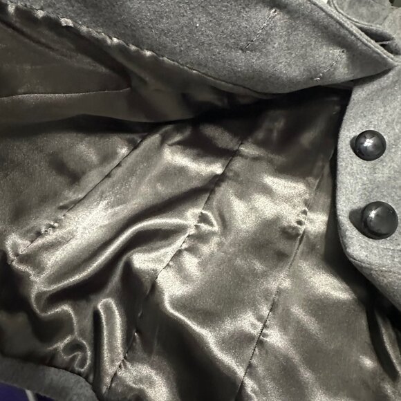 Old Navy Grey Wool Pea Coat, Hip Length, Fully Lined - Picture 8 of 8